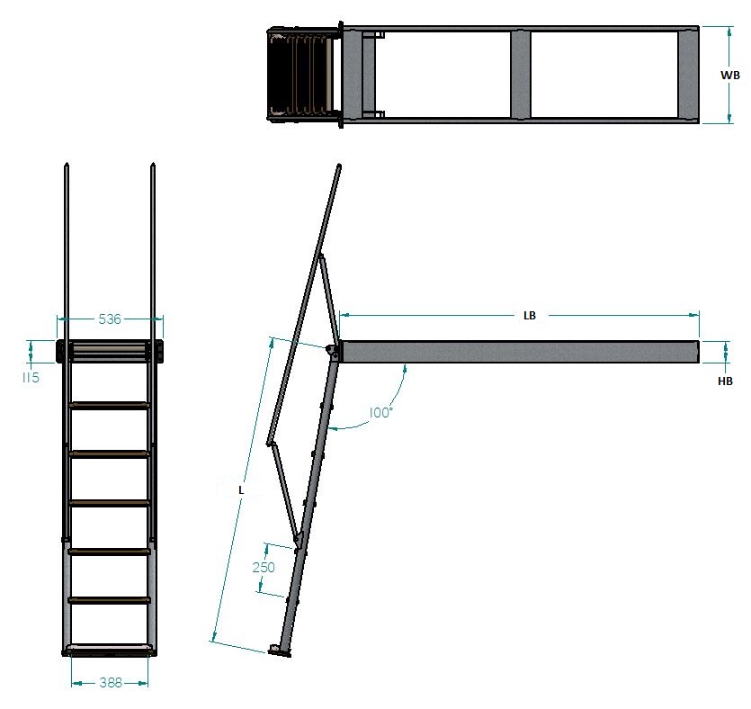 Swissway Carina 1500 Swissway bathing ladder Carina 1500